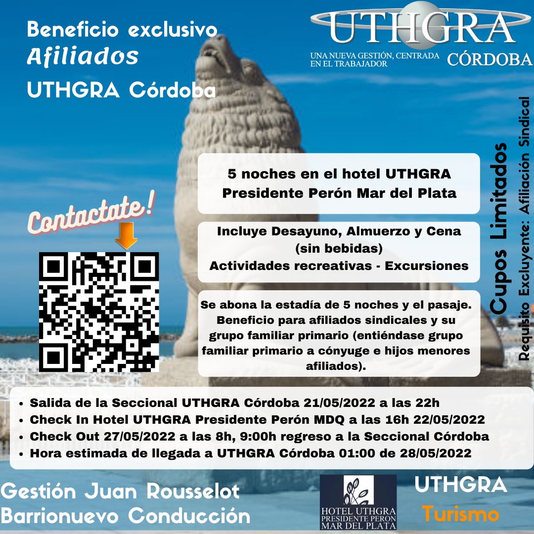 Beneficio Exclusivo UTHGRA Córdoba